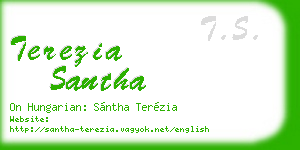 terezia santha business card