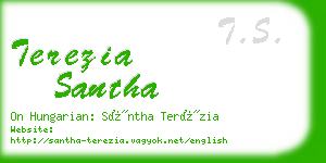 terezia santha business card